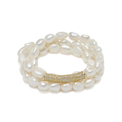 Bar Bracelet -Pearl
