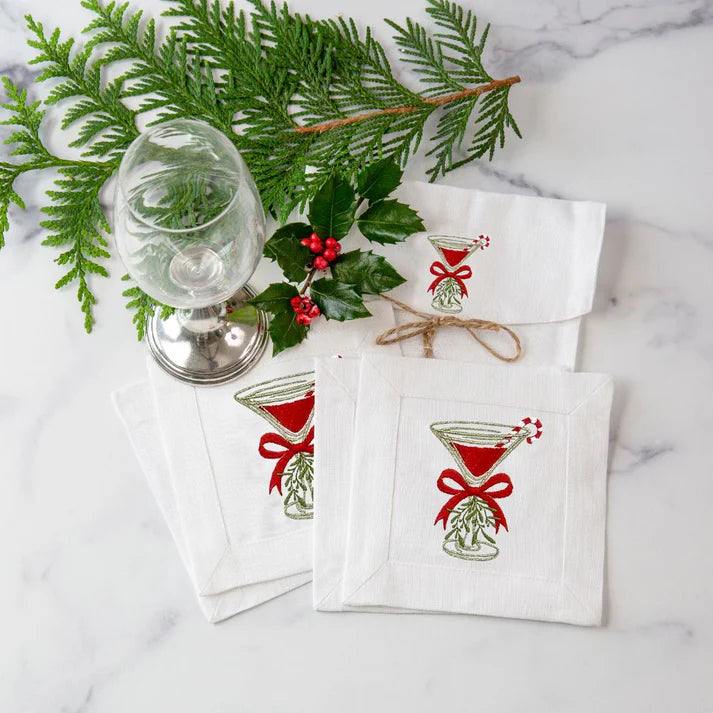 Christmas Cosmo Cocktail Napkin Set of 4