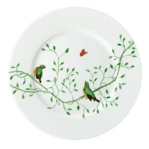 Wing Song Salad Plate with Green Birds