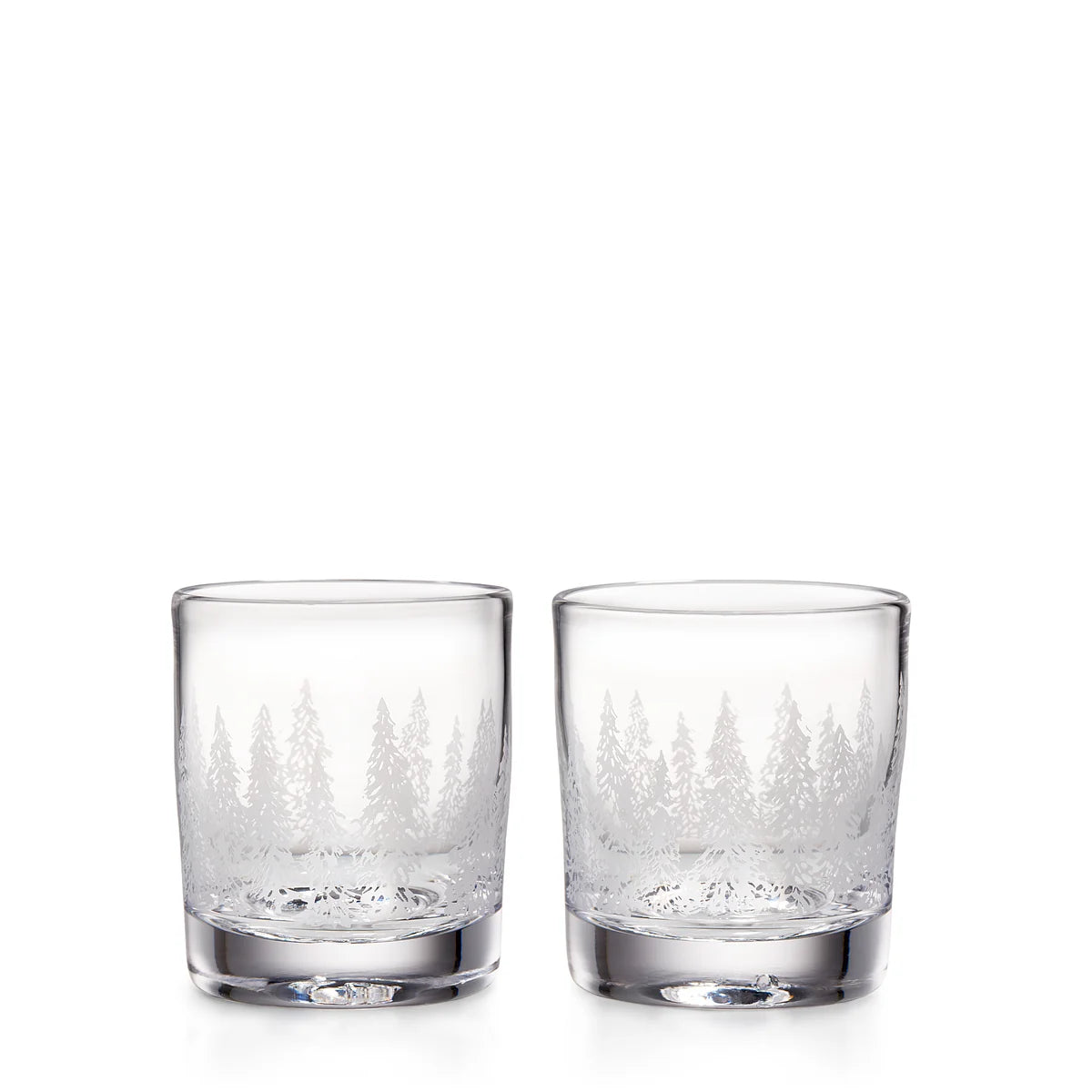 Engraved Forest Ascutney Double Old-Fashioned, Set of 2