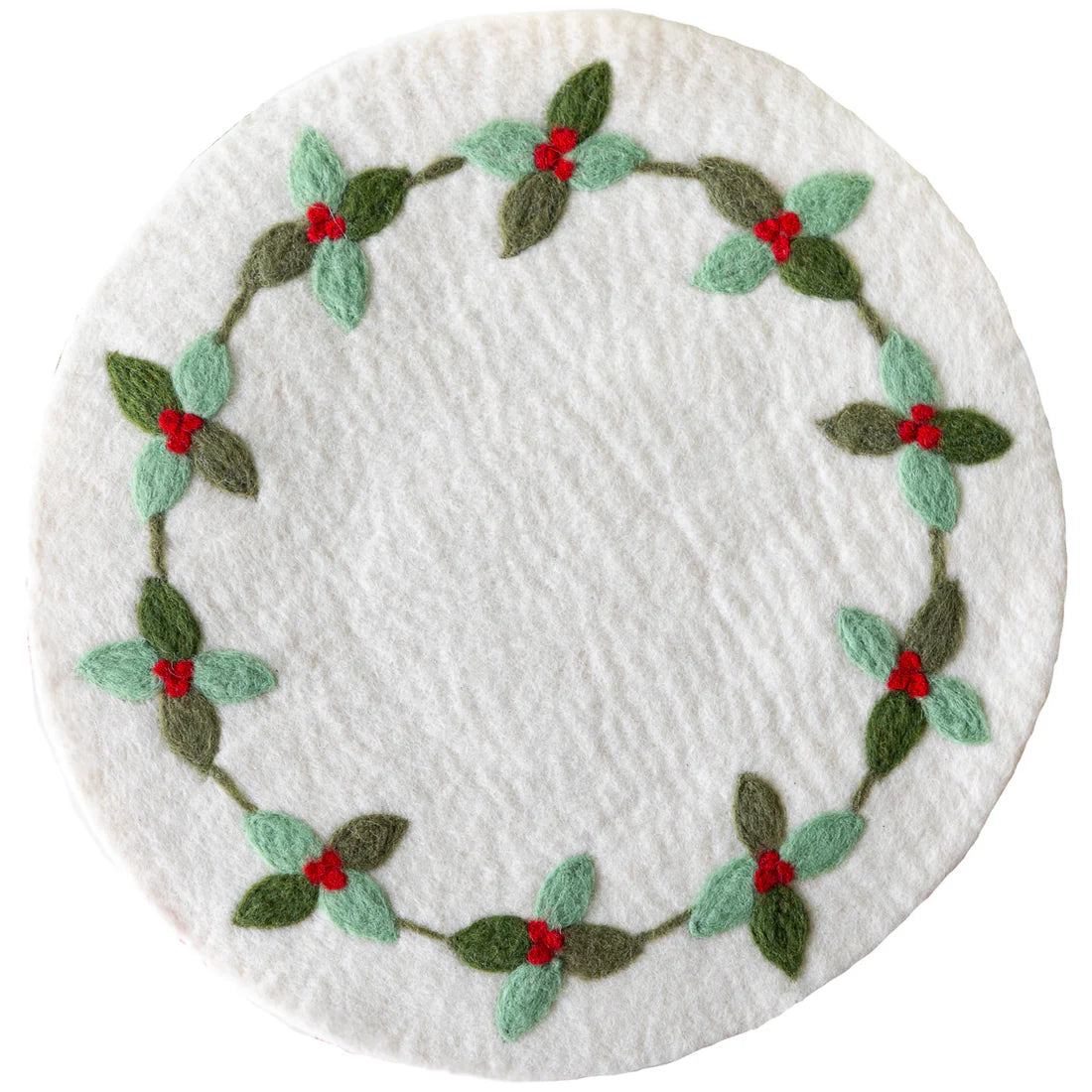 Felt Mistletoe Berry Placemat-Set of Four