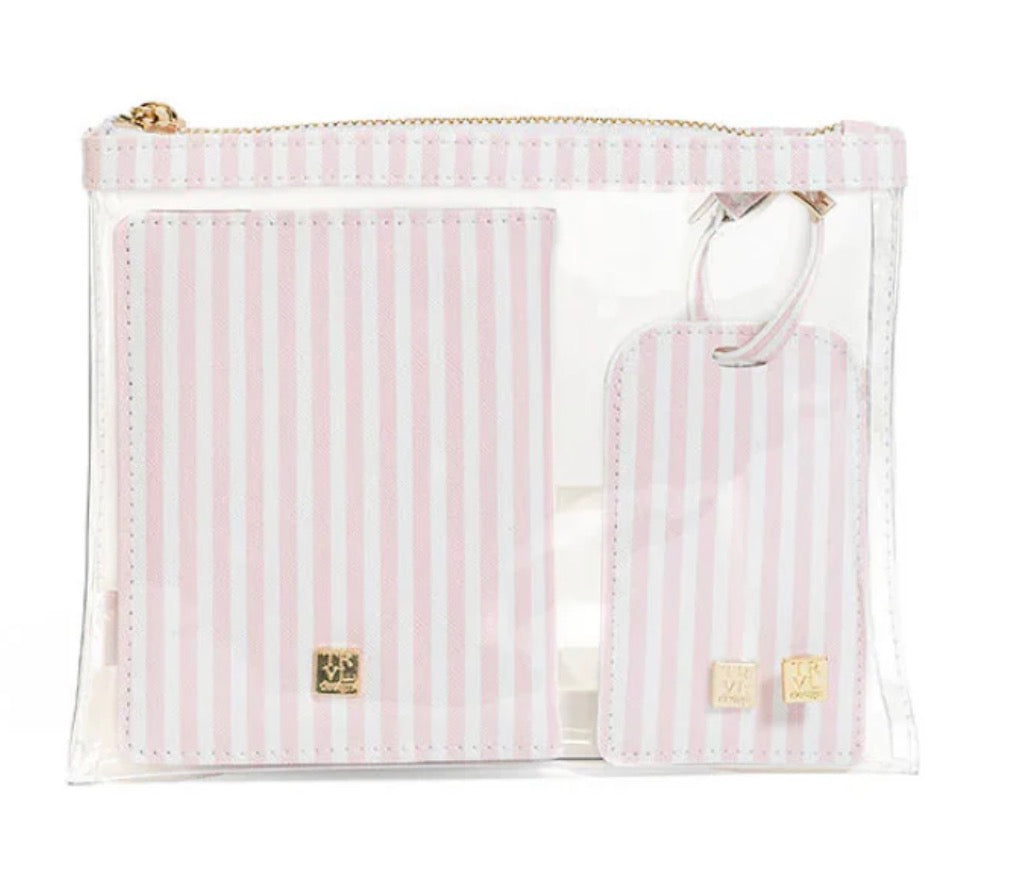 Luxe TRVL 3pc set - Pink stripe