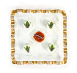 Ruffle Gold Square Chip and Dip