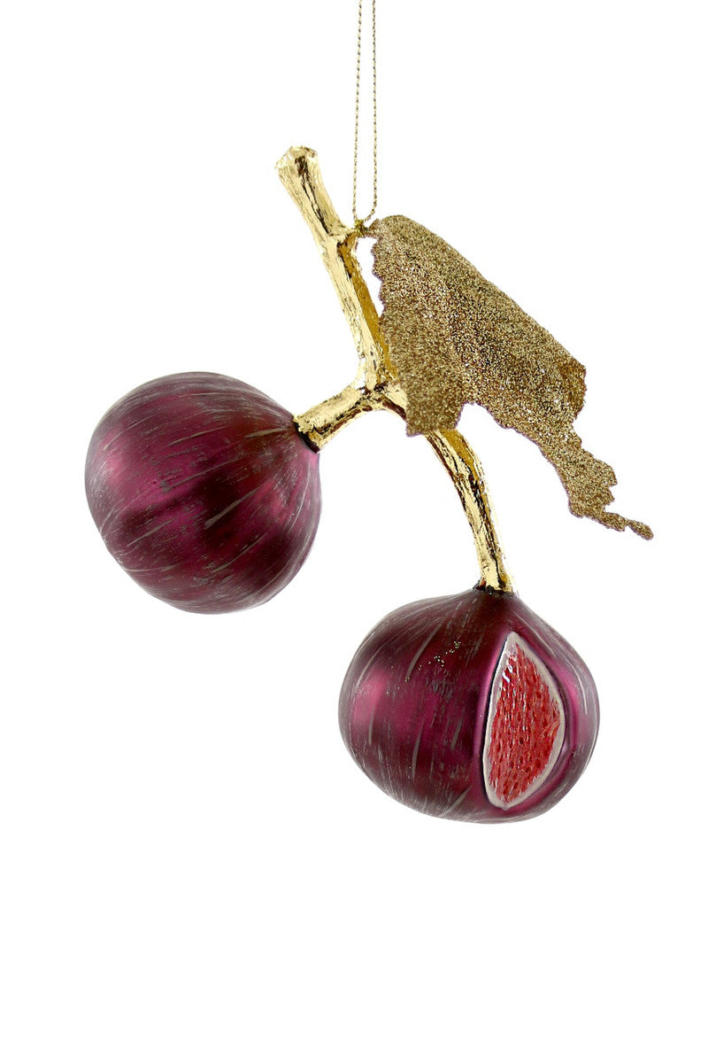 Cultivated Fig Ornament with Gold Leaf