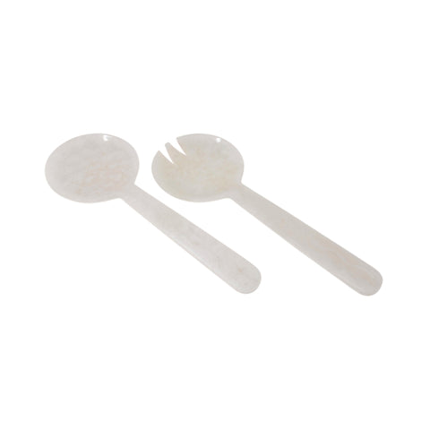 Set of two Salad Servers-White