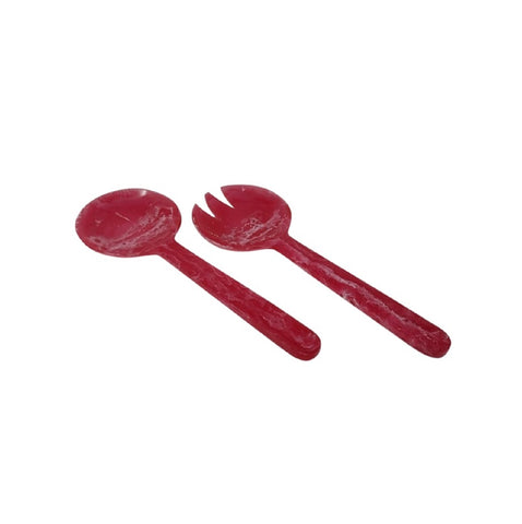 Set of two Salad Servers-Rose Pink