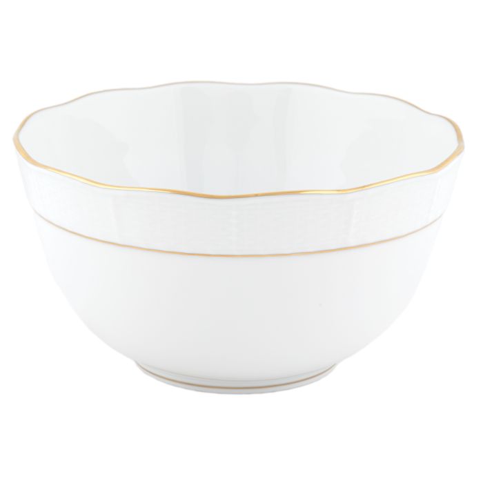 Golden Edge Round Bowl