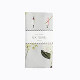 In Bloom Green Flowers Tea Towel