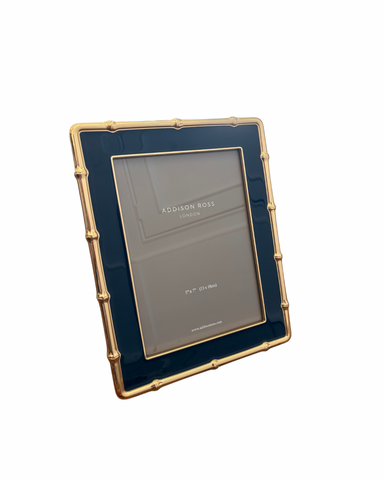 Navy & Gold Bamboo Photo Frame-5x7