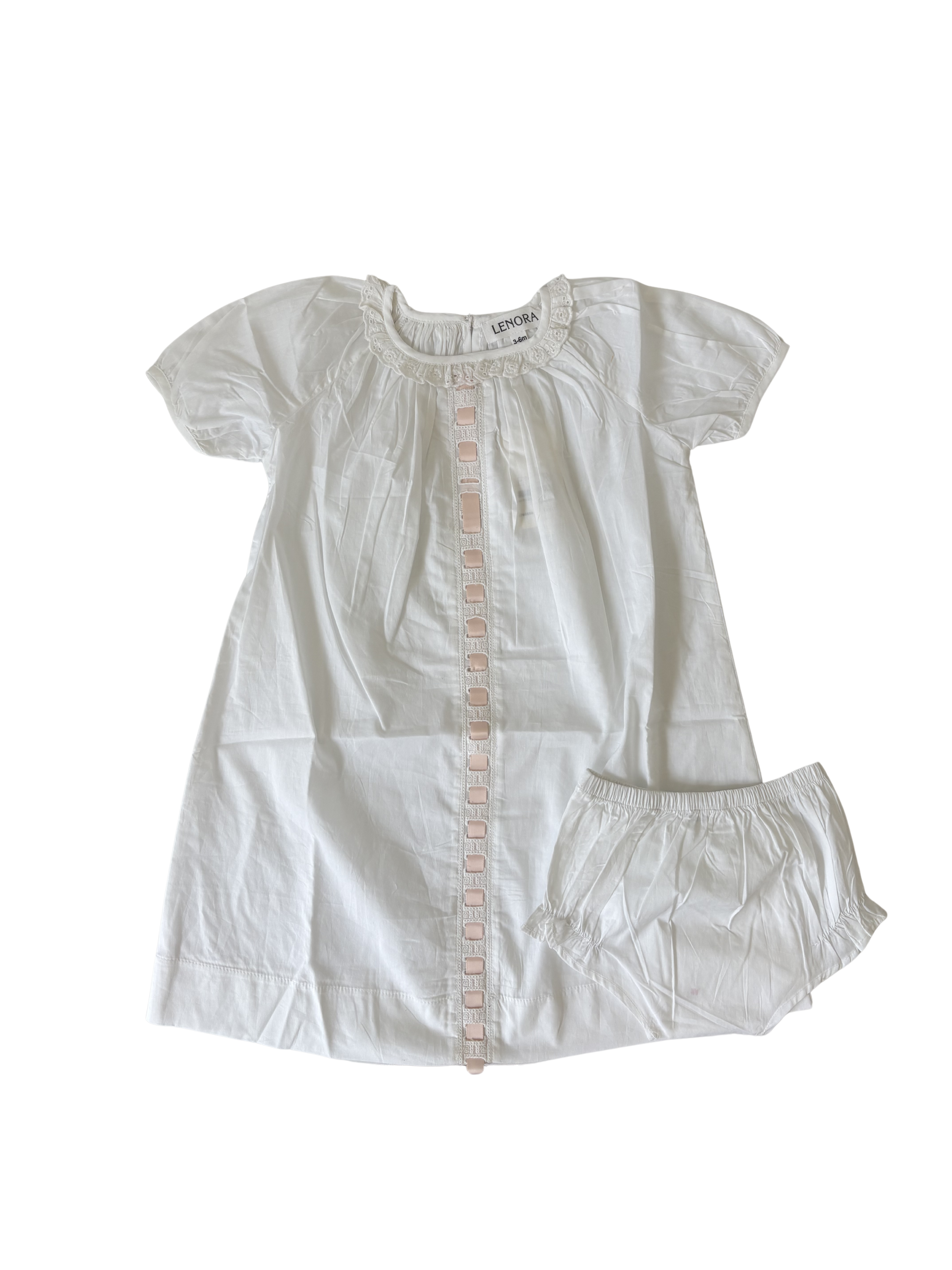 Baby Brantley Ribbon Daygown-Pink