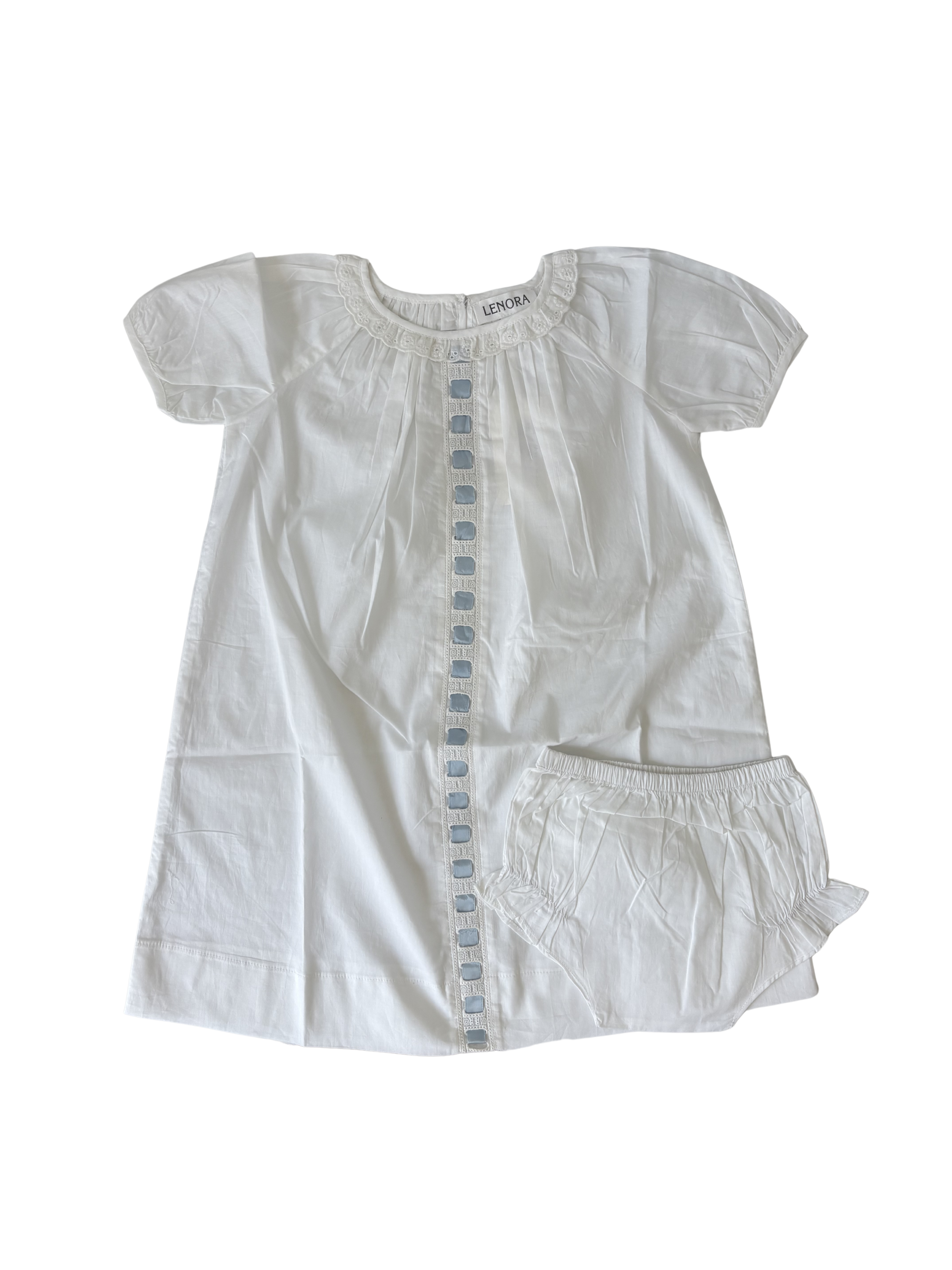 Baby Brantley Ribbon Daygown-Blue