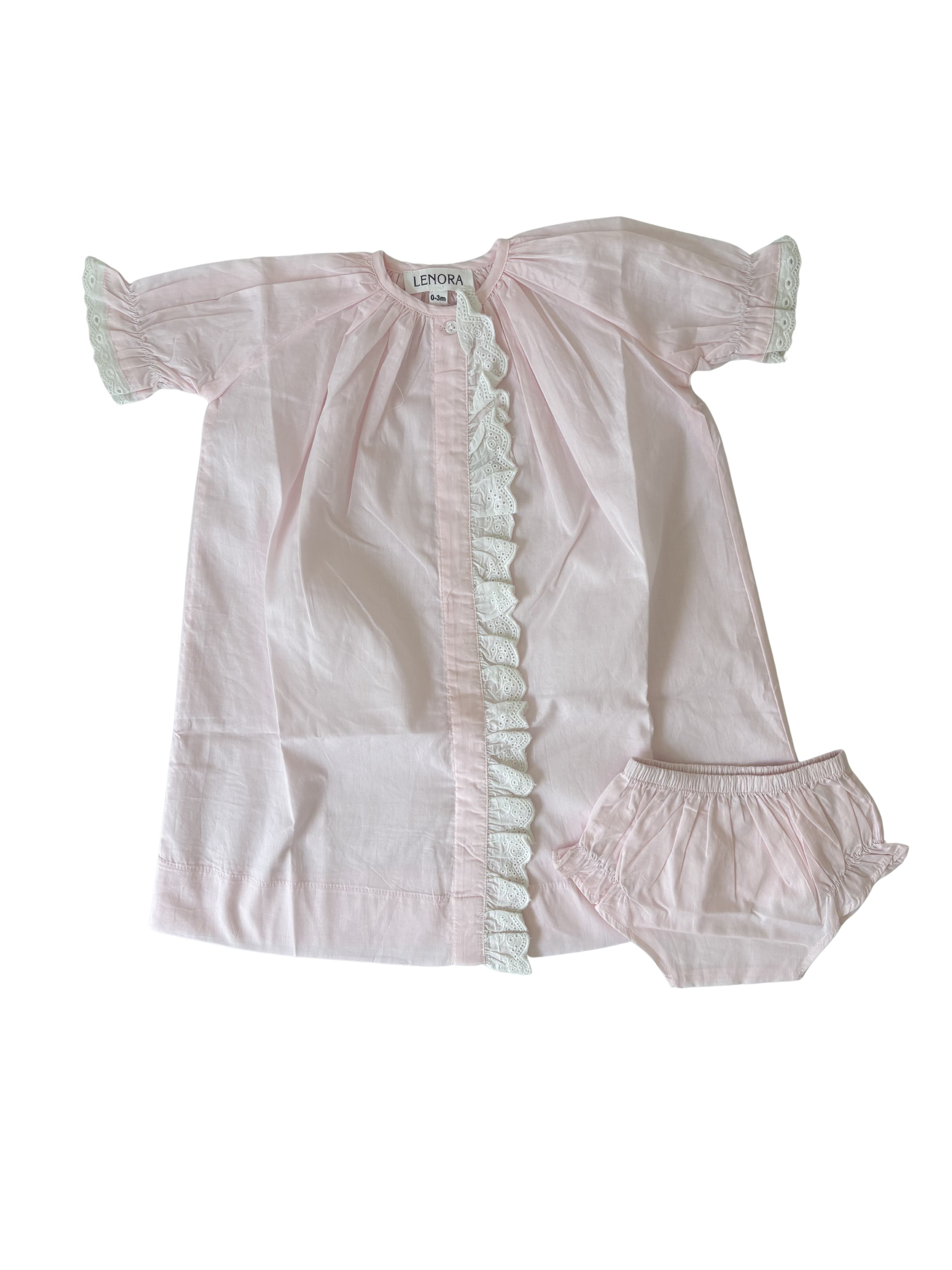 Baby Classic Ruffle Daygown-Pink