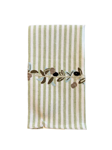 Embroidered Branches Kitchen Towel