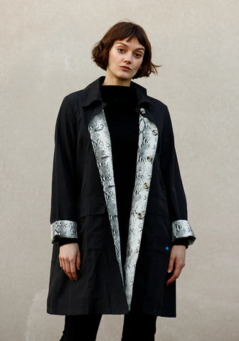 Black & Tan Snakeskin RAINTRENCH