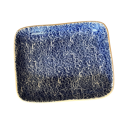 Tidbit Bowl Crackle Cobalt