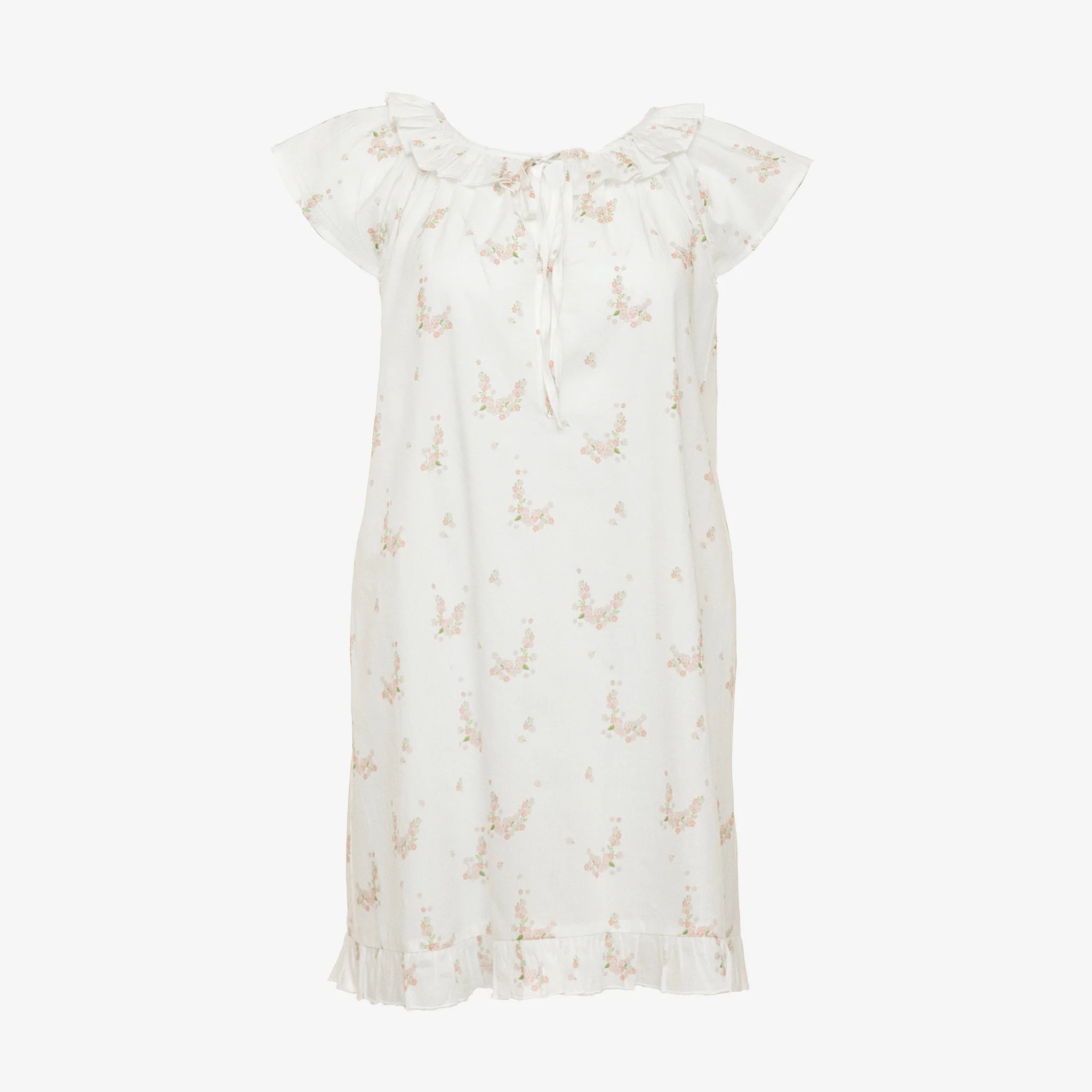 Lucy Ruffle Short Nightgown-Pink