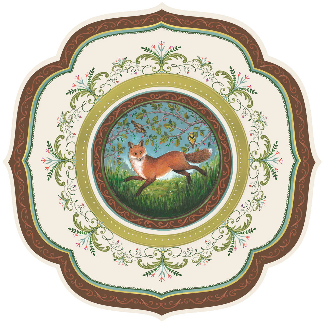 Die-cut Fanciful Fox China Placemat