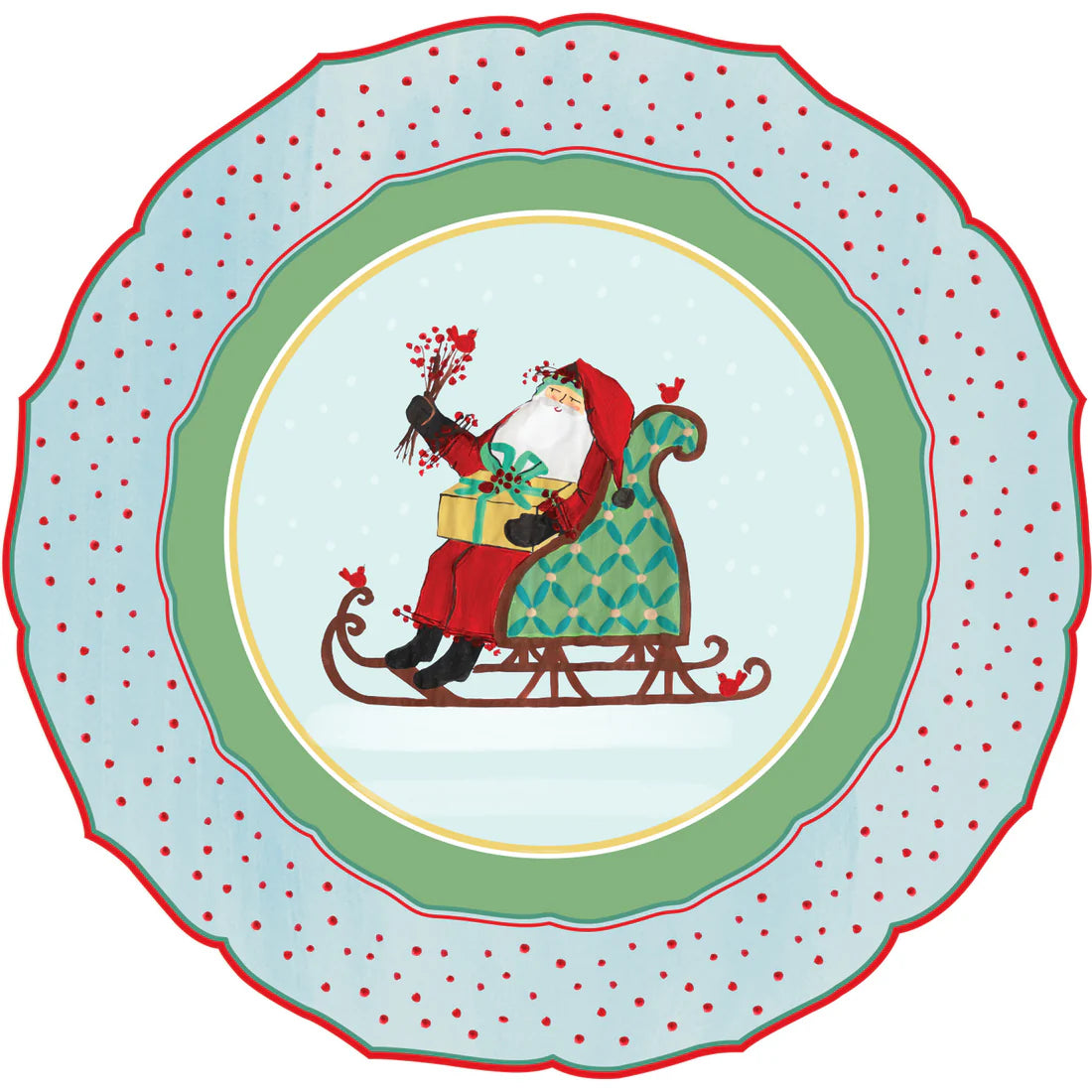 Die-cut Old St. Nick Sleigh Placemat