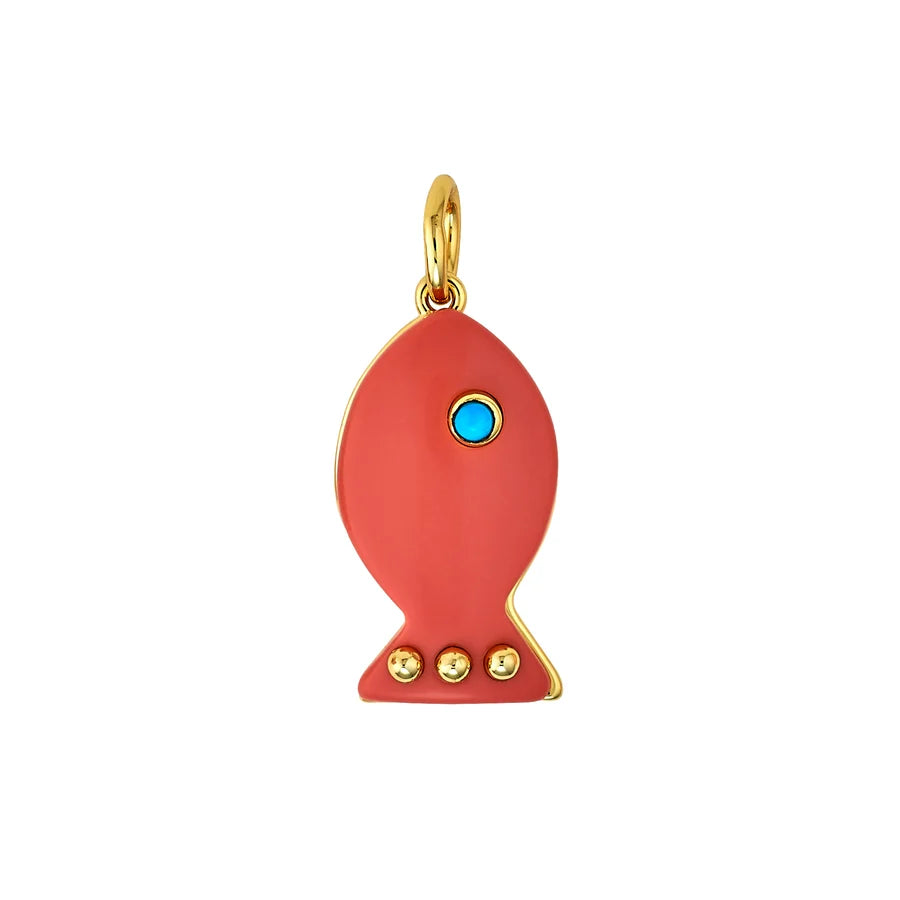 Madaket Fish Charm - Coral