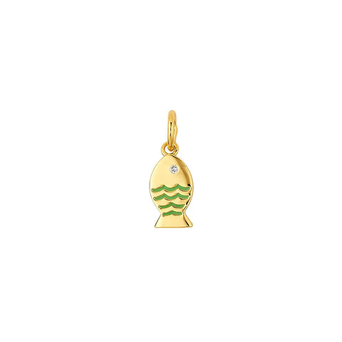Mini Fish Charm - Sea Foam