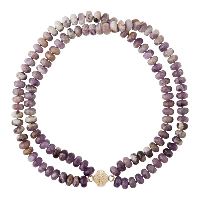 Clara Williams Nancy Amethyst Rondelle Double-Strand Necklace