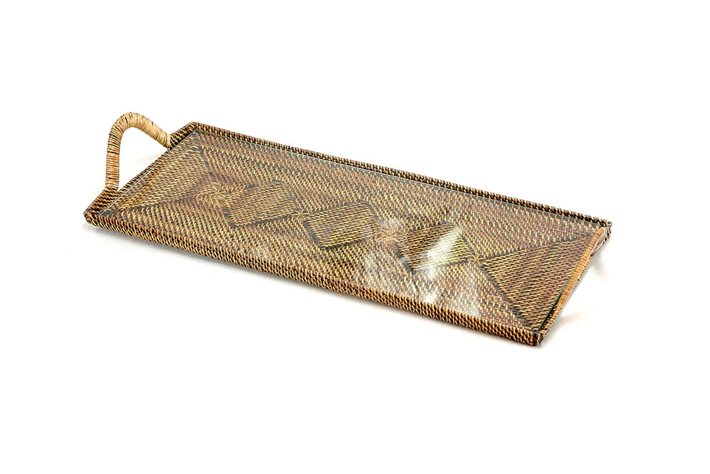 Rectangular Cocktail Tray w/ Glass