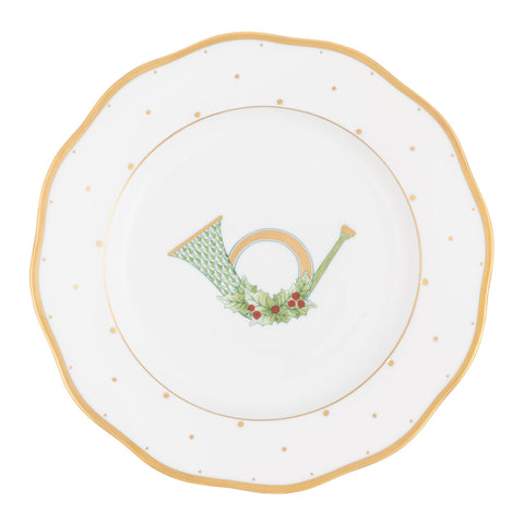 Christmas Dessert Plate-Horn