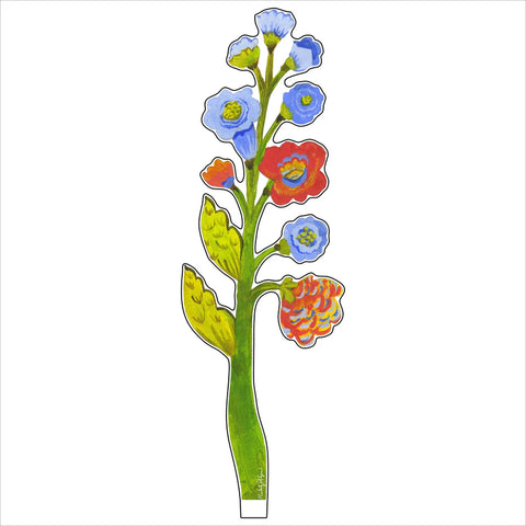 Periwinkle Blossoms Acrylic Floral-Large