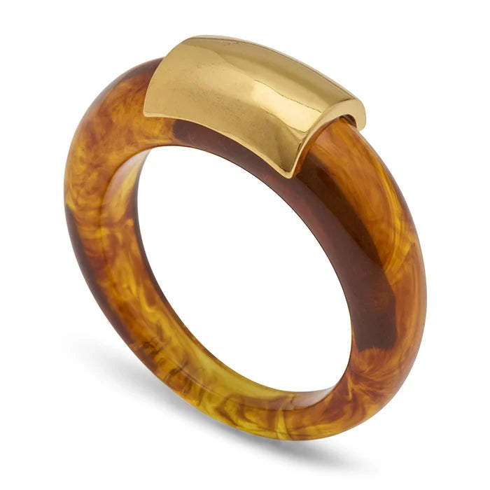 Tortoise Shell Resin Ring-8