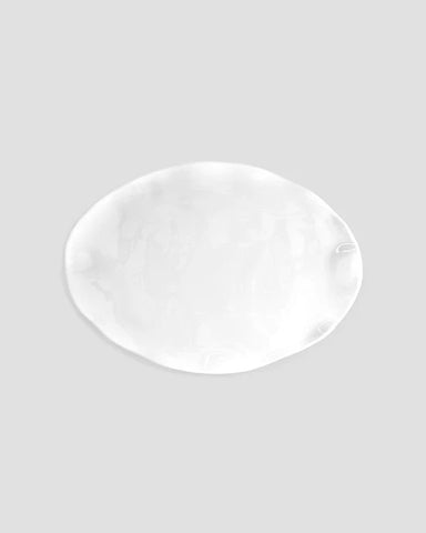 Ruffle White Melamine Small Oval Platter
