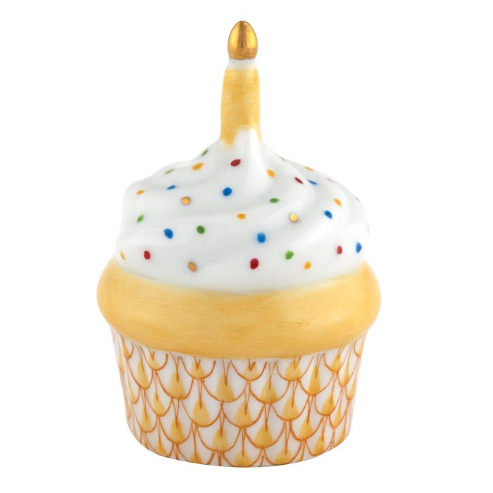 Cupcake With Candle-Butterscotch