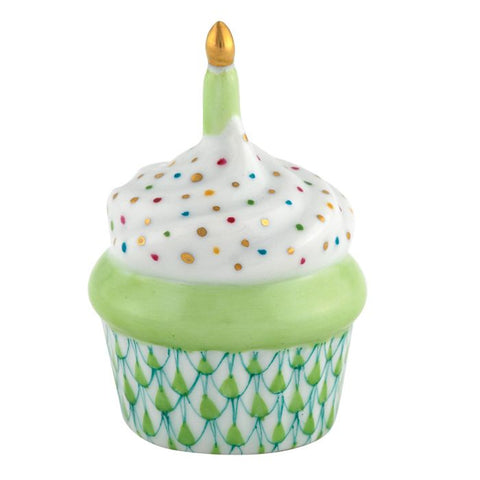 Cupcake With Candle - Key Lime