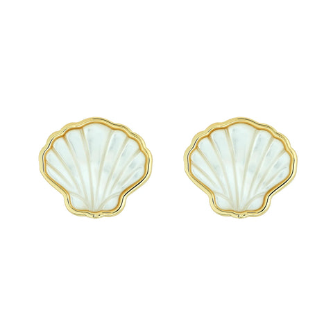 Sankaty Scallop Stud Earrings