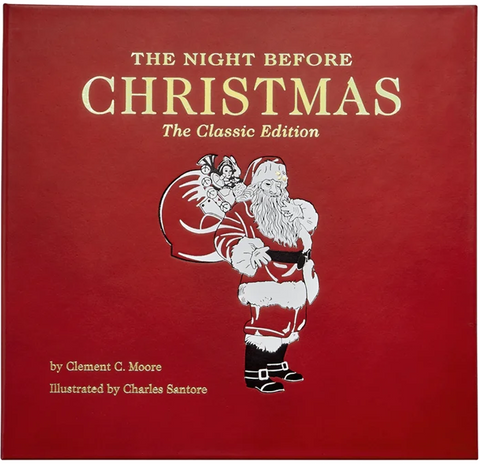 The Night Before Christmas Book - Red Leather