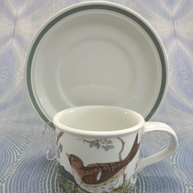 Birds of Britain Drum Flat Cup & Saucer