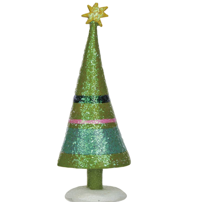 Resin Christmas Tree with Stripes