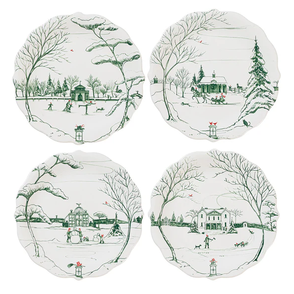 Country Estate Winter Frolic Party Plate