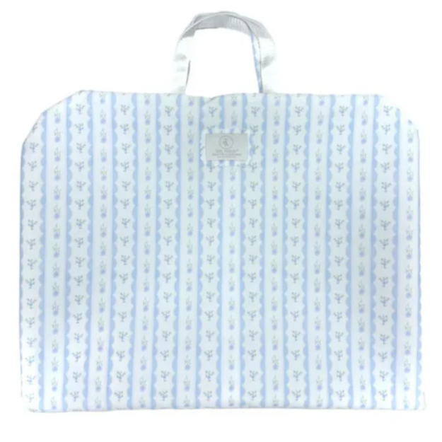 Garment Bag- Ribbon Floral Blue