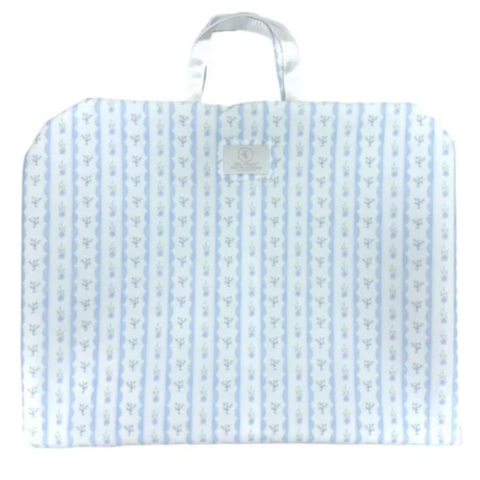 Garment Bag- Ribbon Floral Blue