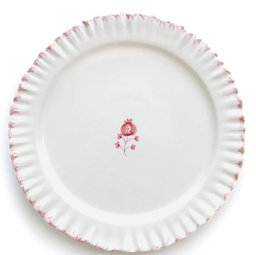 Ruffle Rose Dinner Plate Set of 2