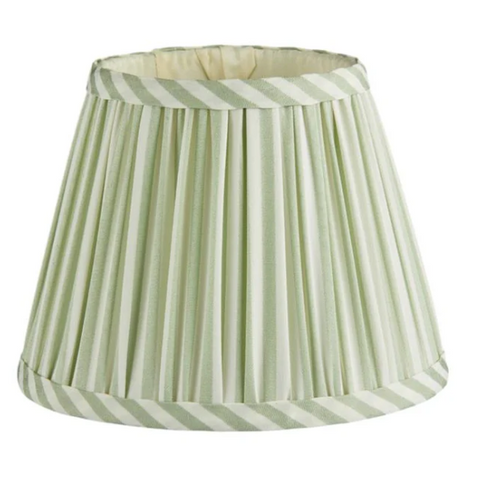 Sage Green Striped Lampshade - 6"