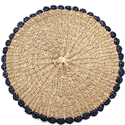 Border Tahitian Placemat Navy Set of 4