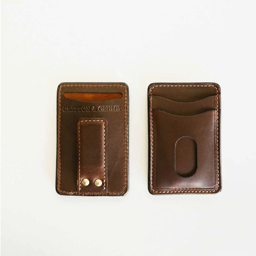 Dark Brown Money Clip Wallet