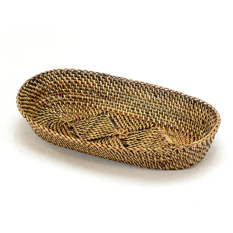 Oval Bread Basket with Caterpillar, Small