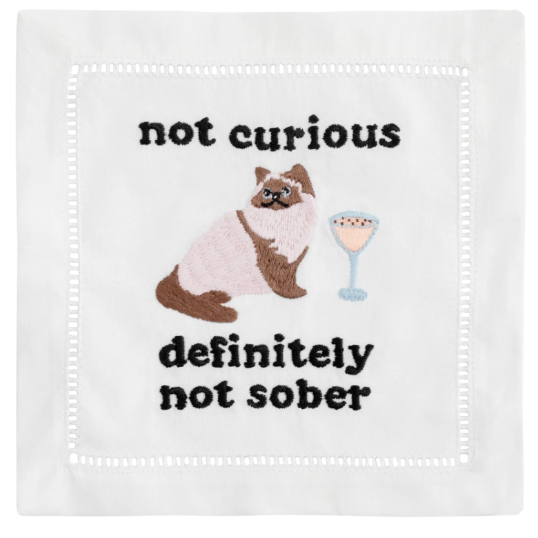 Not Curious Cat Cocktail Napkins