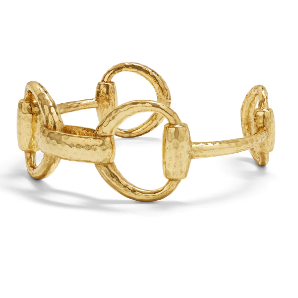 Equestrian Snaffle Bit Link Cuff - Gold