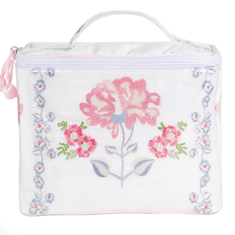 Peony Train Case-Pink