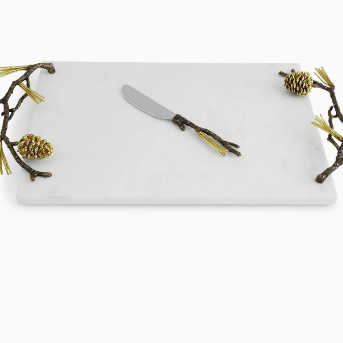 Pine Cone Cheese Board with Knife