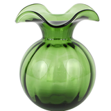 Hibiscus Dark Green Medium Fluted Vase