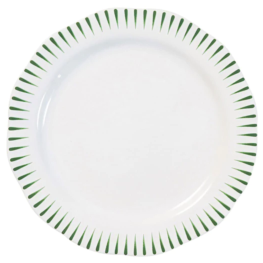 Sitio Stripe Dinner Plate - Basil